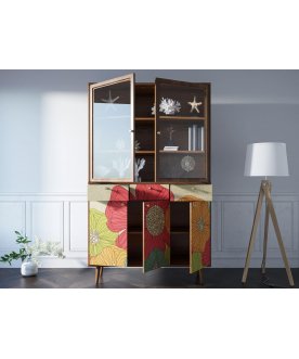 Книжный шкаф Воаб орех / принт 5