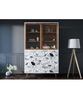 Книжный шкаф Воаб орех / принт 9