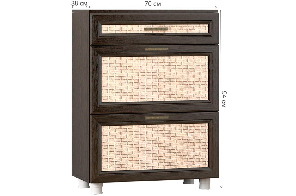 Обувница Эльза венге / дуб молочный