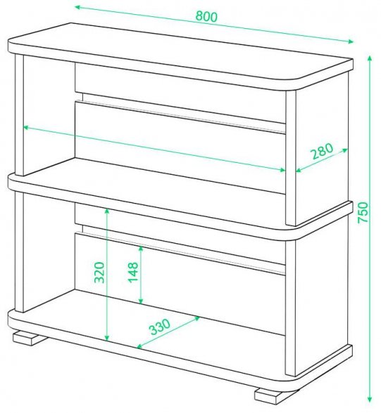 Cтеллаж СБ-25/2 БЕ белый
