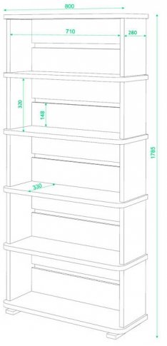 Cтеллаж СБ-25/5 В венге