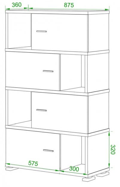 Cтеллаж СБ-50М/4 БЕ белый