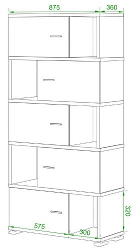 Cтеллаж СБ-50М/5 БЕ белый