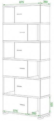 Cтеллаж СБ-50М/6 БЕ белый