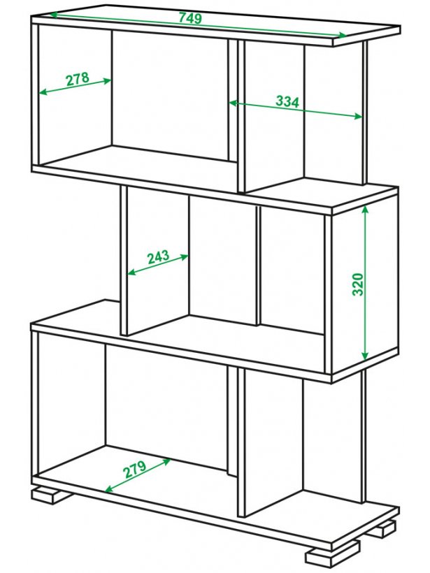 Cтеллаж СЛ-5-3 Ш шамони