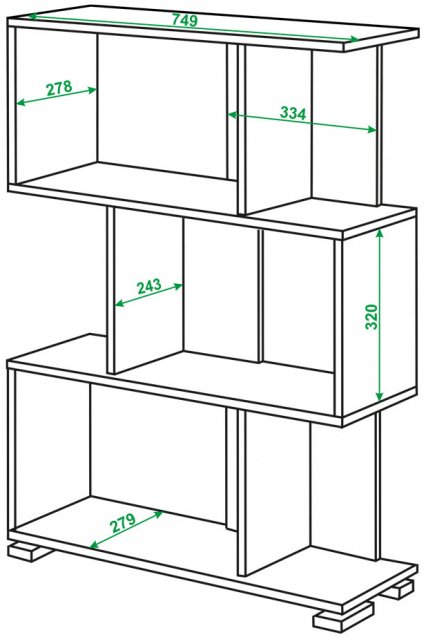 Cтеллаж СЛ-5-3 В венге