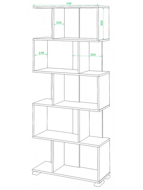 Cтеллаж СЛ-5 БЕСИ белый / синий