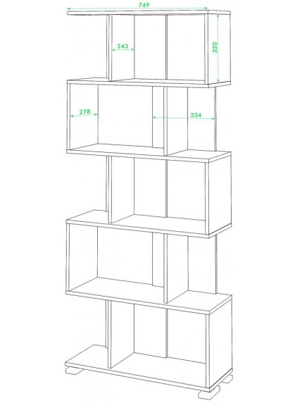 Cтеллаж СЛ-5 ШК шамони / карамель