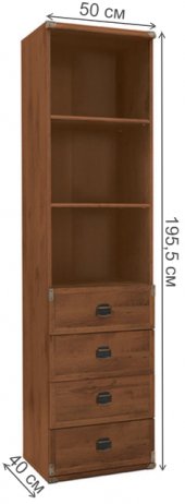 Стелаж Индиана JREG 4So/50 дуб саттер