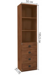 Стелаж Индиана JREG 4So/50 дуб саттер