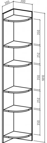 Стеллаж Атлант-3 белый угловой