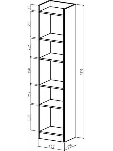 Стеллаж Атлант-4 белый