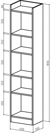 Стеллаж Атлант-4 дуб сонома