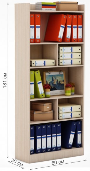 Стеллаж Атлант-8 дуб молочный