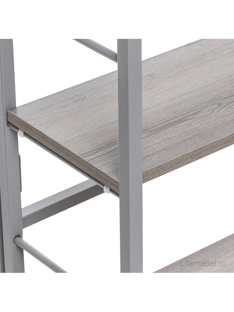 Стеллаж Leset Пако 1200 серый / атлас светлый