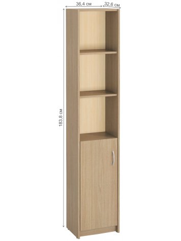 Стеллаж Милана-10 левый ясень светлый