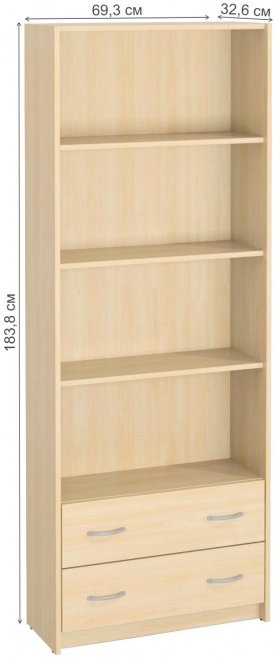 Стеллаж Милана-7 дуб молочный