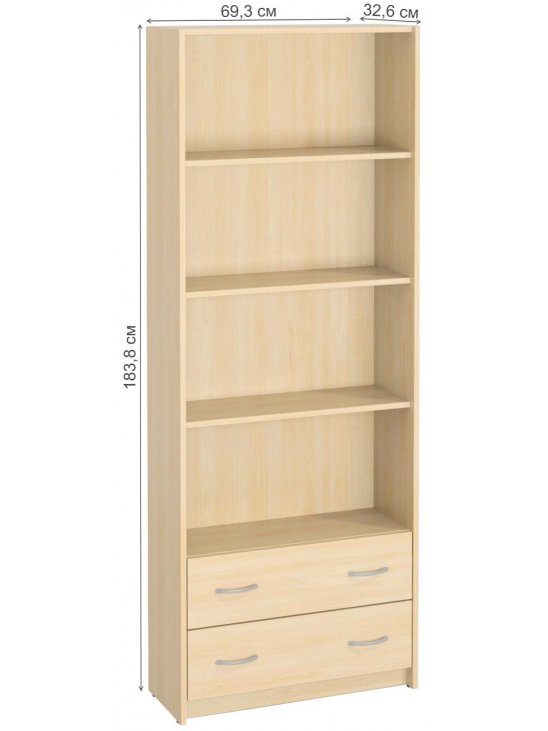 Стеллаж Милана-7 дуб молочный