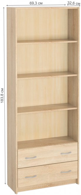 Стеллаж Милана-7 дуб сонома