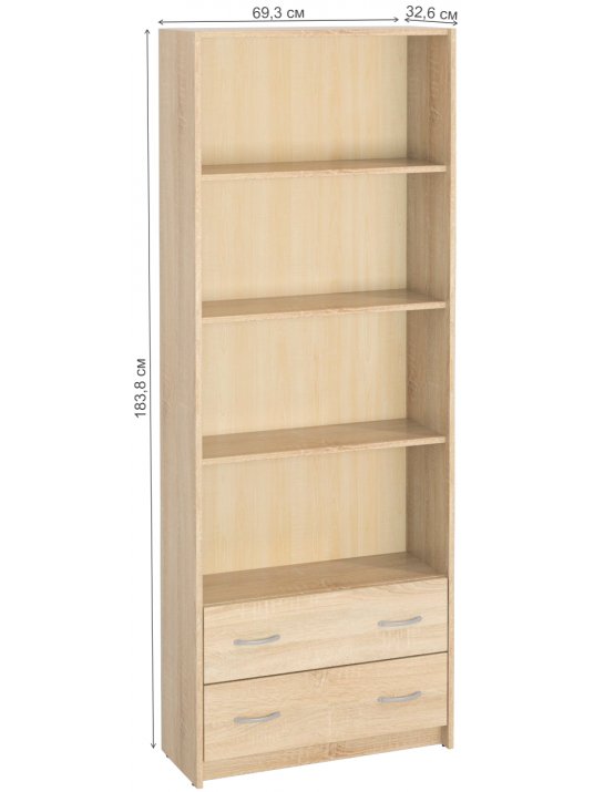 Стеллаж Милана-7 дуб сонома