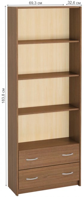 Стеллаж Милана-7 ясень темный