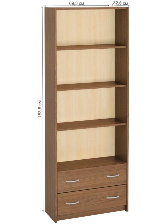 Стеллаж Милана-7 ясень темный