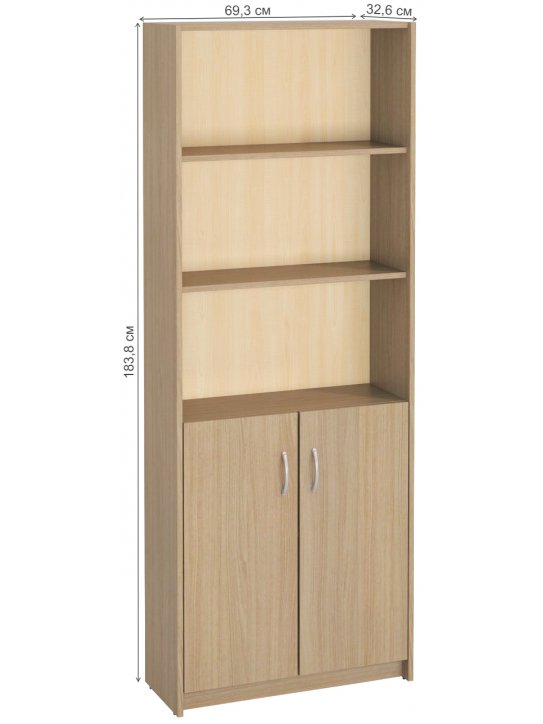 Стеллаж Милана-9 ясень светлый