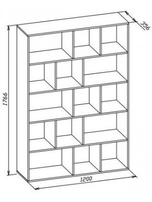 Стеллаж СТ-15 белый