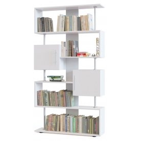 Стеллаж СТ-2 с дверями белый