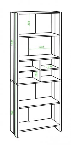 Стеллаж СТЛ-ОВХ К карамель