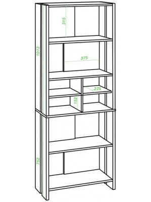 Стеллаж СТЛ-ОВХ ШК шамони / карамель