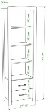 Стеллаж ВТД КБЕ карамель / белый