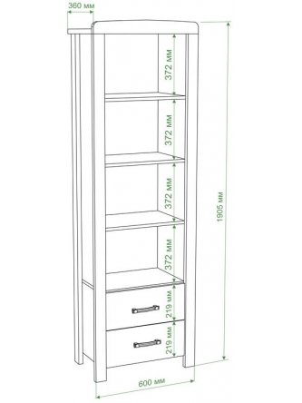 Стеллаж ВТД ШК шамони / карамель