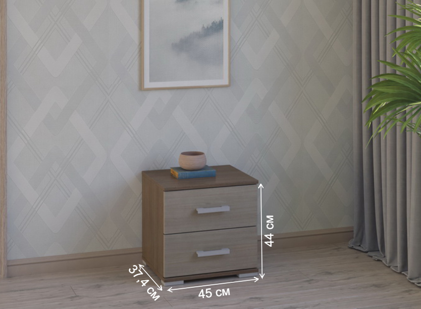 Тумба Вента-82 ясень темный / ясень светлый