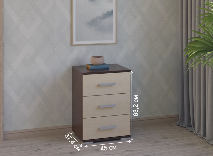 Тумба Вента-83 венге / дуб молочный