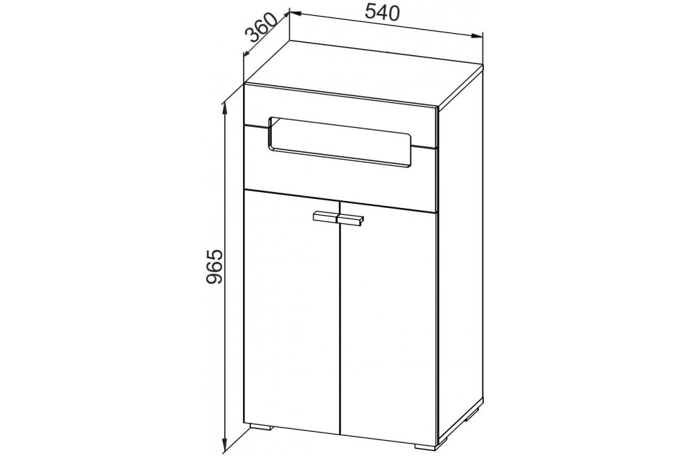 Тумба Фьюжн белый / белый глянец