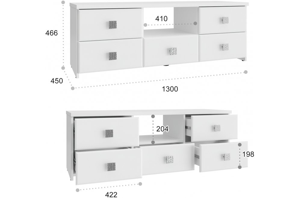Тумба Изабель ИЗ-54К белое дерево