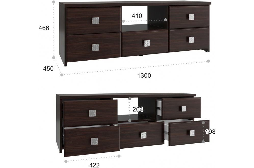 Тумба Изабель ИЗ-54К орех темный