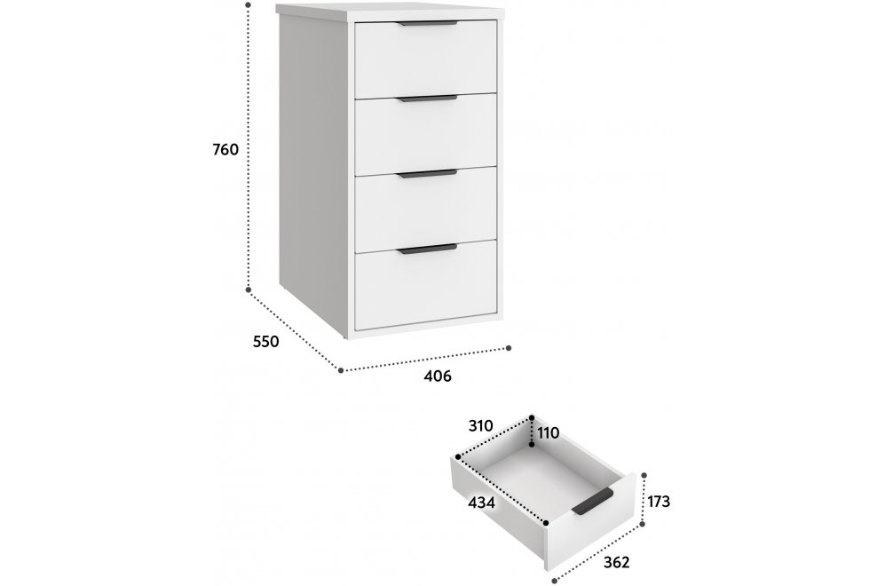 Тумба К-52 белый структурный / меренга