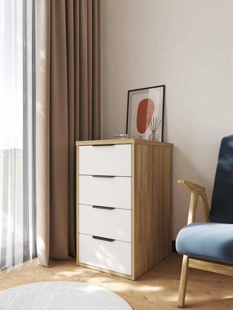 Тумба К-52 блэквуд ячменный / меренга