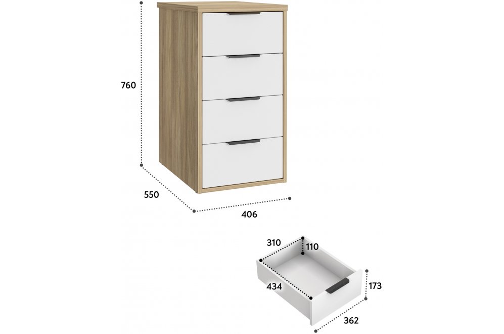 Тумба К-52 блэквуд ячменный / меренга
