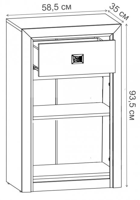 Тумба Коен КОМ1D1S венге магия / штрокс