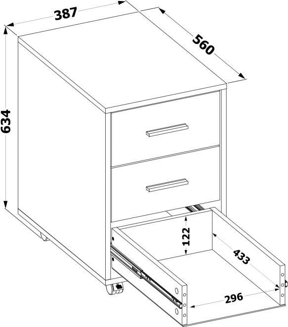 Тумба КТ-350 лдсп дуб сонома