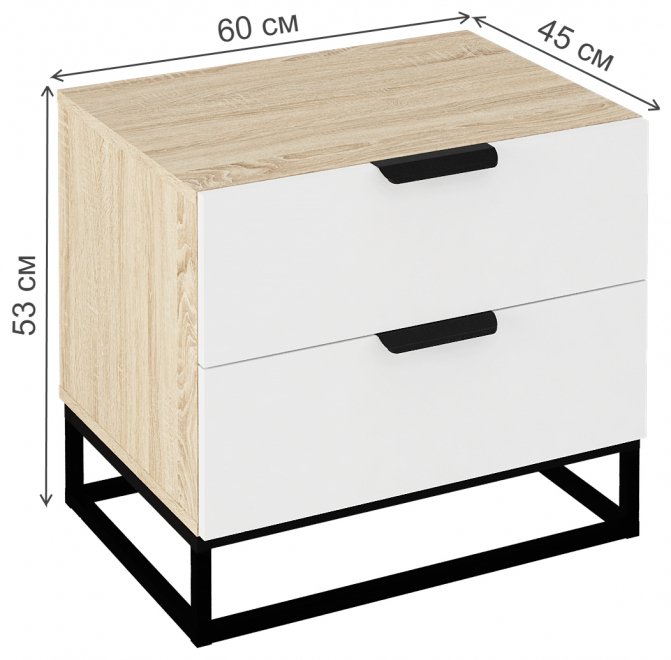 Тумба Норд Лофт Т2Я-600