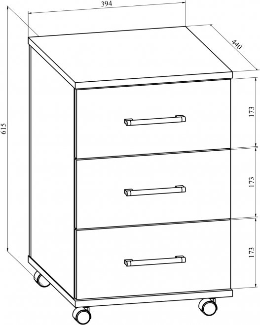 Тумба ОФ-22 блэквуд сатиновый