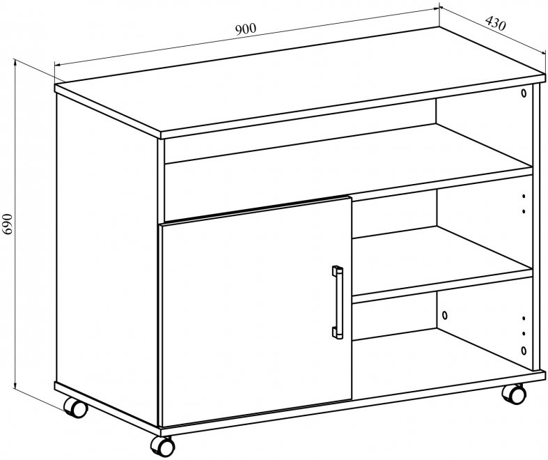 Тумба ОФ-23 блэквуд сатиновый