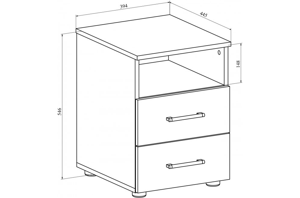 Тумба ОФ-24 блэквуд сатиновый