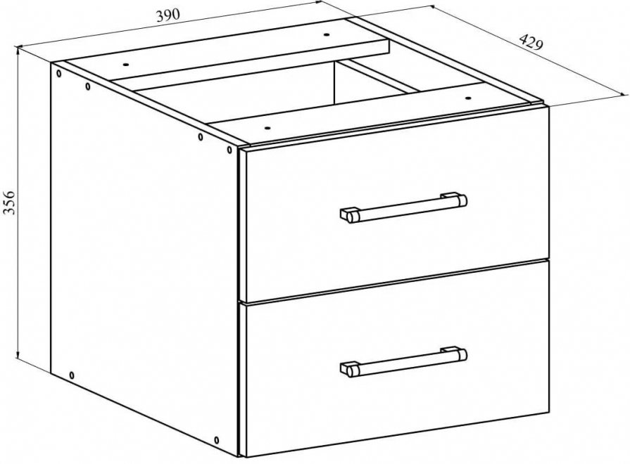 Тумба подвесная ОФ-21 блэквуд сатиновый