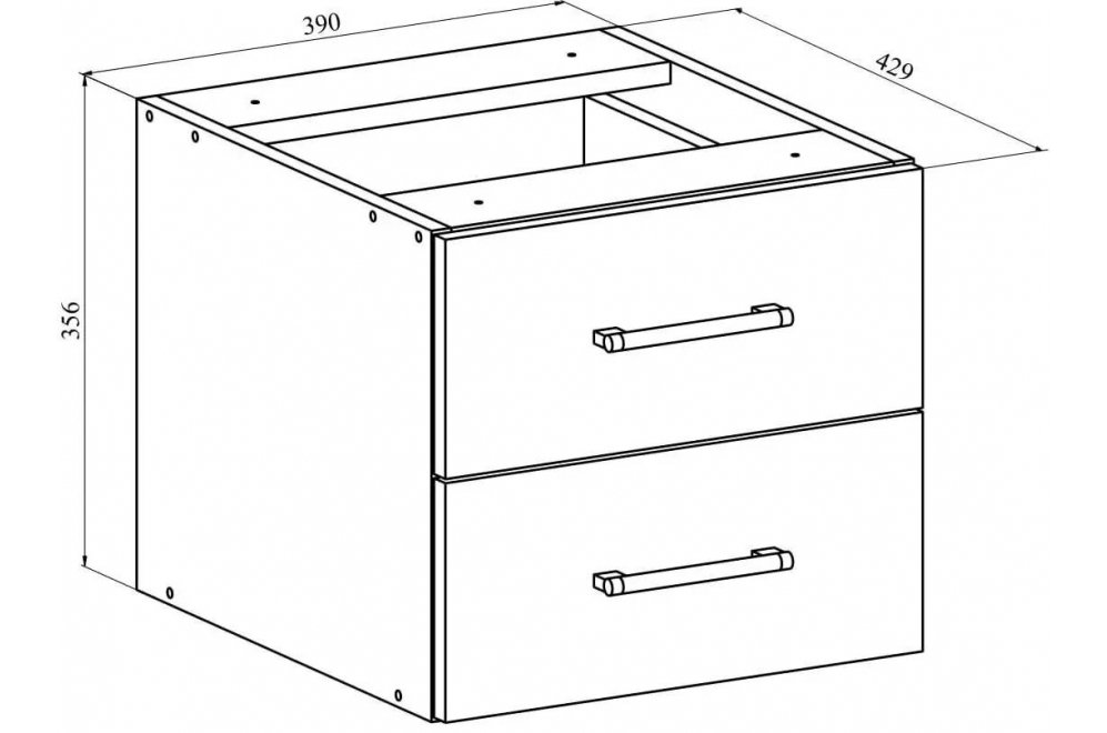 Тумба подвесная ОФ-21 блэквуд сатиновый