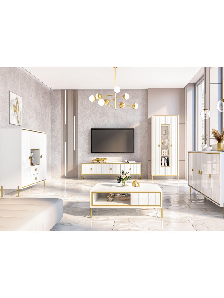 Тумба Люксор МН-042-03 белый глянец / белый глянец